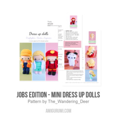 Jobs Edition - Mini Dress up Dolls amigurumi pattern by The Wandering Deer
