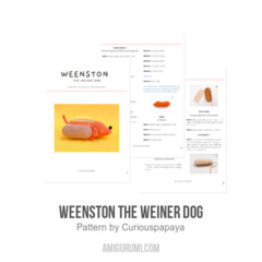 Weenston the Weiner Dog amigurumi pattern by Curiouspapaya