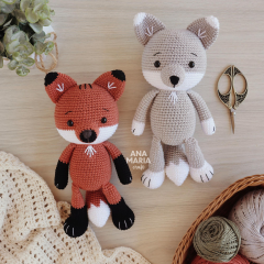 Theo, the Maned Wolf fox amigurumi pattern by Ana Maria Craft