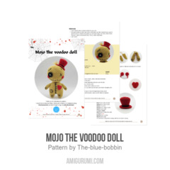 Mojo the voodoo doll amigurumi pattern by The blue bobbin