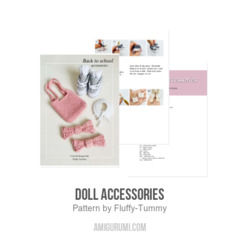 Doll accessories amigurumi pattern by Fluffy Tummy