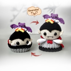 Reversible Halloween Cupcakes amigurumi by Chibiscraft