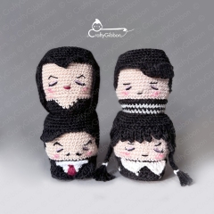 The Addams Family Mugs amigurumi pattern by CraftyGibbon