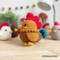 Andre the Rooster amigurumi pattern by erinmaycrochet