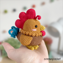 Andre the Rooster amigurumi by erinmaycrochet