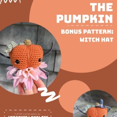 Josephine the pumpkin - Halloween amigurumi pattern by Cosmos.crochet.qc