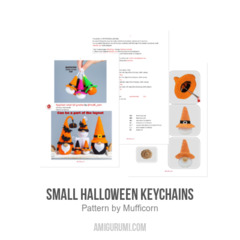 Small Halloween keychains amigurumi pattern by Mufficorn
