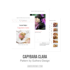 Capybara Clara amigurumi pattern by Gutherz Design