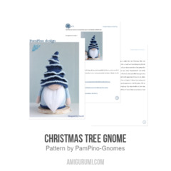 Christmas tree gnome amigurumi pattern by PamPino Gnomes