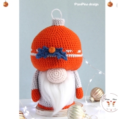 Crochet Christmas Ornament gnome amigurumi by PamPino Gnomes