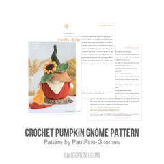 Crochet Pumpkin Gnome pattern amigurumi pattern by PamPino Gnomes