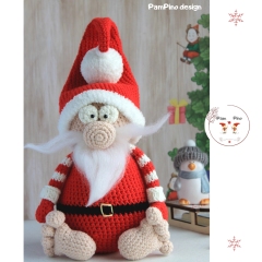 Crochet Santa gnome  amigurumi by PamPino Gnomes