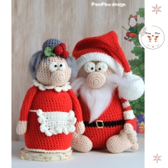 Crochet Santa gnome  amigurumi pattern by PamPino Gnomes