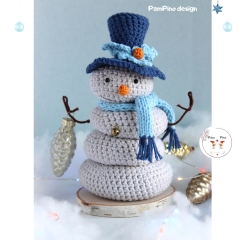 Crochet Snowman amigurumi pattern by PamPino Gnomes