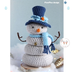 Crochet Snowman amigurumi pattern by PamPino Gnomes