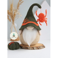 Crochet Spider gnome pattern amigurumi pattern by PamPino Gnomes