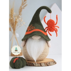 Crochet Spider gnome pattern amigurumi by PamPino Gnomes