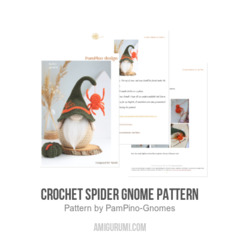 Crochet Spider gnome pattern amigurumi pattern by PamPino Gnomes