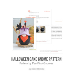 Halloween Cake Gnome pattern amigurumi pattern by PamPino Gnomes