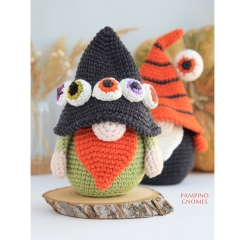 Halloween Eye Gnome pattern amigurumi pattern by PamPino Gnomes