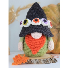 Halloween Eye Gnome pattern amigurumi by PamPino Gnomes