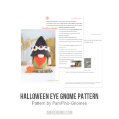 Halloween Eye Gnome pattern amigurumi pattern by PamPino Gnomes