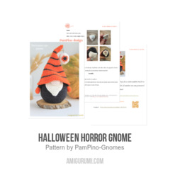 Halloween Horror Gnome amigurumi pattern by PamPino Gnomes