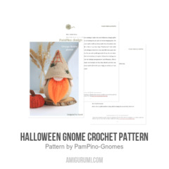 Halloween gnome crochet pattern amigurumi pattern by PamPino Gnomes