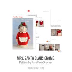 Mrs. Santa Claus gnome  amigurumi pattern by PamPino Gnomes