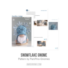 Snowflake gnome amigurumi pattern by PamPino Gnomes