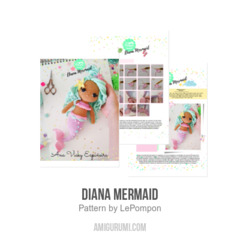 Diana Mermaid amigurumi pattern by LePompon