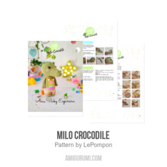 Milo Crocodile amigurumi pattern by LePompon
