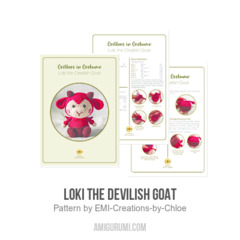 Loki the Devilish Goat amigurumi pattern by EMI Creations by Chloe
