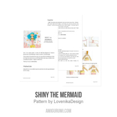 Shiny the Mermaid amigurumi pattern by LovenikaDesign