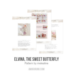 Elvina, the sweet butterfly amigurumi pattern by melealine