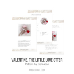 Valentine, the little love otter amigurumi pattern by melealine