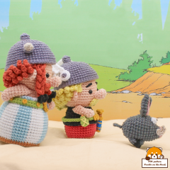 Asterix and his friends amigurumi by Noobie On The Hook