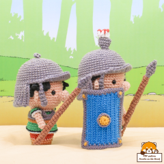 Caesar and his romans amigurumi by Noobie On The Hook