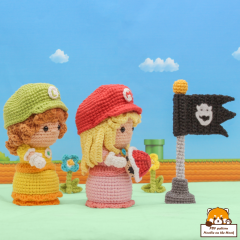 Super Mario Bros Characters amigurumi by Noobie On The Hook