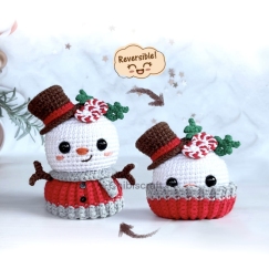 Reversible Snowman Cupcake