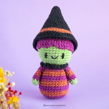 Halloween Witch amigurumi pattern by Lemon Yarn Creations