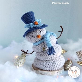 Crochet Snowman amigurumi pattern by PamPino Gnomes