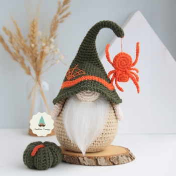 Crochet Spider gnome pattern amigurumi pattern by PamPino Gnomes