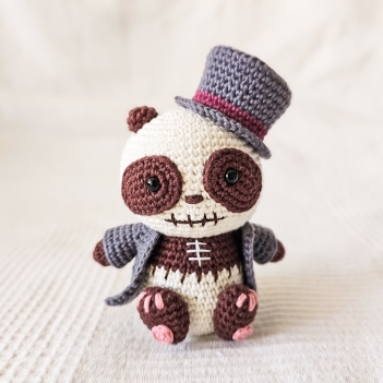 Skully the Skeleton Panda amigurumi pattern by EMI Creations by Chloe