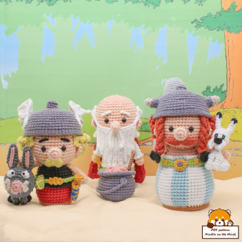 Asterix and his friends amigurumi pattern by Noobie On The Hook