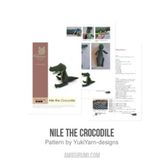 Nile the Crocodile amigurumi pattern by YukiYarn Designs