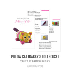 Pillow Cat (Gabby's DOllhouse) amigurumi pattern by Sabrina Somers
