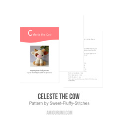 Celeste the cow  amigurumi pattern by Sweet Fluffy Stitches