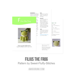 Filius the Frog amigurumi pattern by Sweet Fluffy Stitches