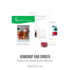 Gumdrop and Ginger amigurumi pattern by Sweet Fluffy Stitches